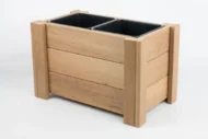 Ozdobný drevený kvetináč, exotické drevo, nenaolejovaný